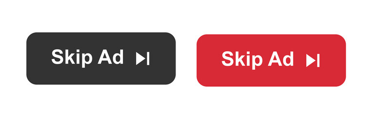 Skip ad button icons sign