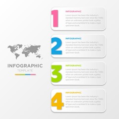 Four steps business infographics