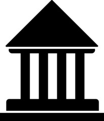 Bank building icon. Court building icon isolated. Museum vector illustration.eps