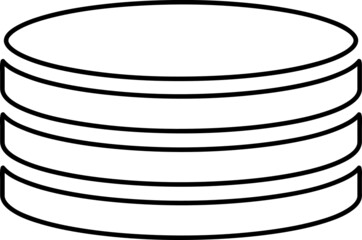 Database flat icon illustartion- vector line art.eps