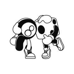 billiard ball and dice drawing art illustration