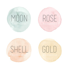 Watercolor circles for design