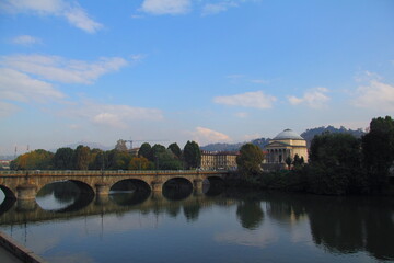 Fototapeta na wymiar Visiting the city of Turin, Italy