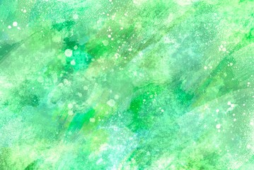 ネオンのように鮮やかなグリーンの抽象画背景素材