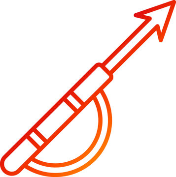 red spear aiming upwards clip art preview