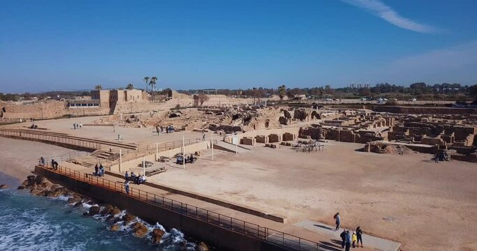 Caesarea National Park in Israel, Aerial view 14