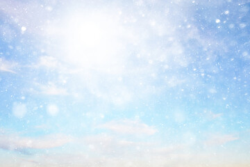 Fototapeta na wymiar abstract snow background sky snowflakes gradient