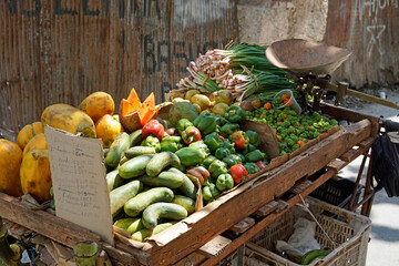 small market cart in the streets of havana