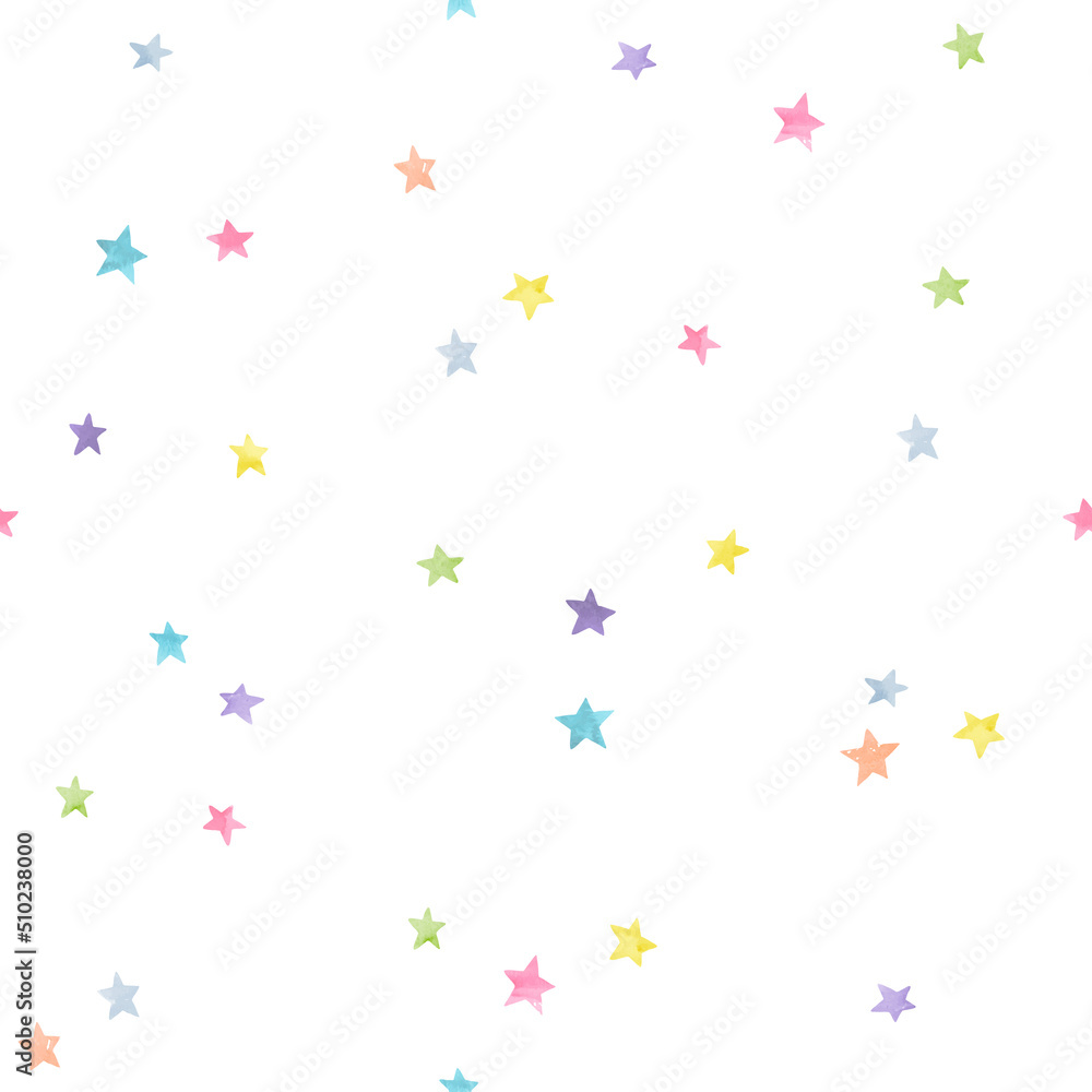 Aufkleber seamless pattern with color little stars