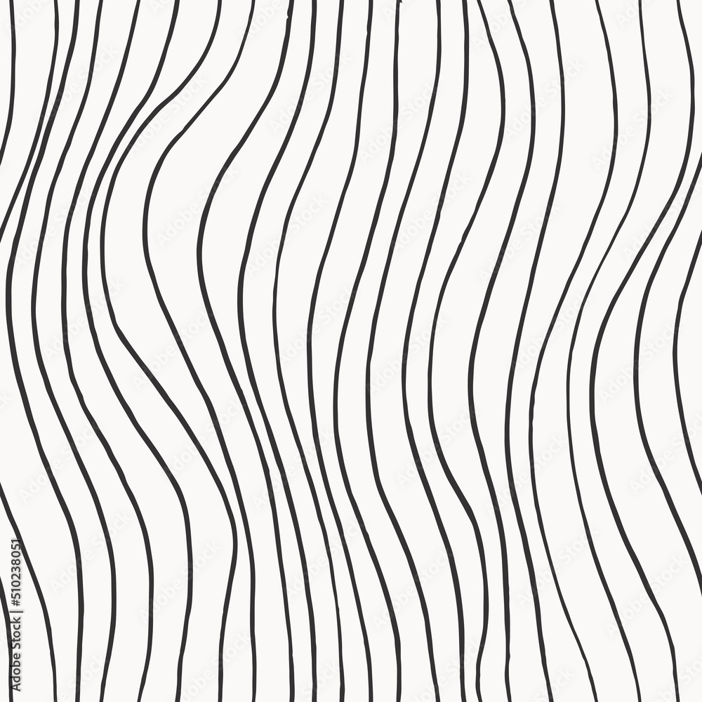 Poster seamless abstract pattern with black hand drawn lines
