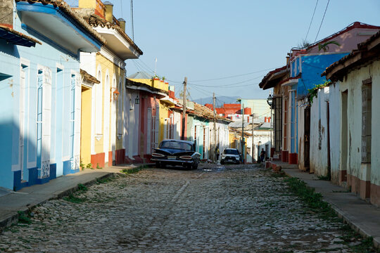 colorful houses in the streets of trinidad