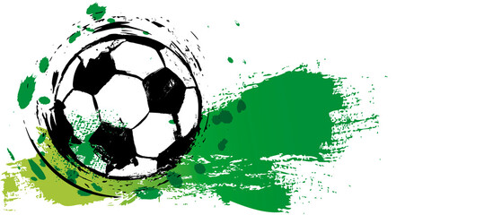 soccer, football, illustration with paint strokes and splashes, grungy mockup, great soccer event - 510239027