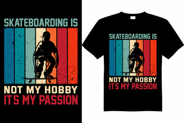 skating t-shirt design vector file