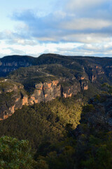 Fototapeta na wymiar A view of Narrowneck at Katoomba in the Blue Mountains of Australia