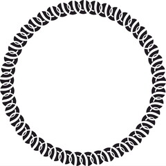 Round frame. Circle Ornamental decorative frame 