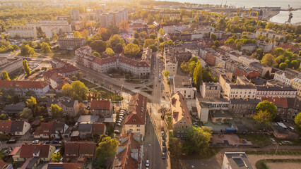 The streets of Nowy Port in Gdańsk on a beautiful May day. © Kamil