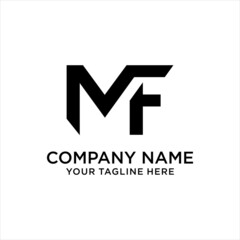 MF letter logo design vector
