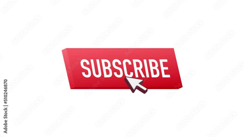 Poster subscribe button for marketing design. live streaming button. motion graphics concept. live stream l