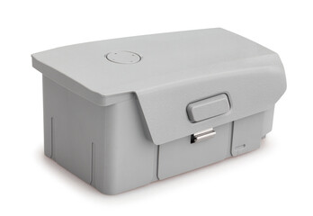 drone battery path isolated on white