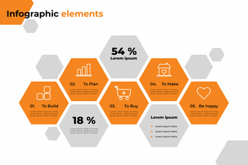 Infographic timeline, infographic elements, simple, icons, beautiful