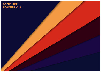 abstract background with paper cut style