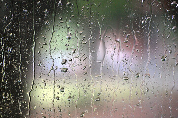 Rain On Glass Window