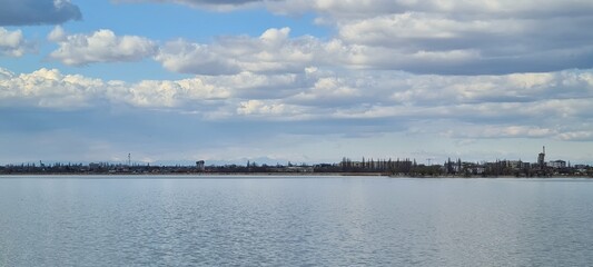 clouds over the lake