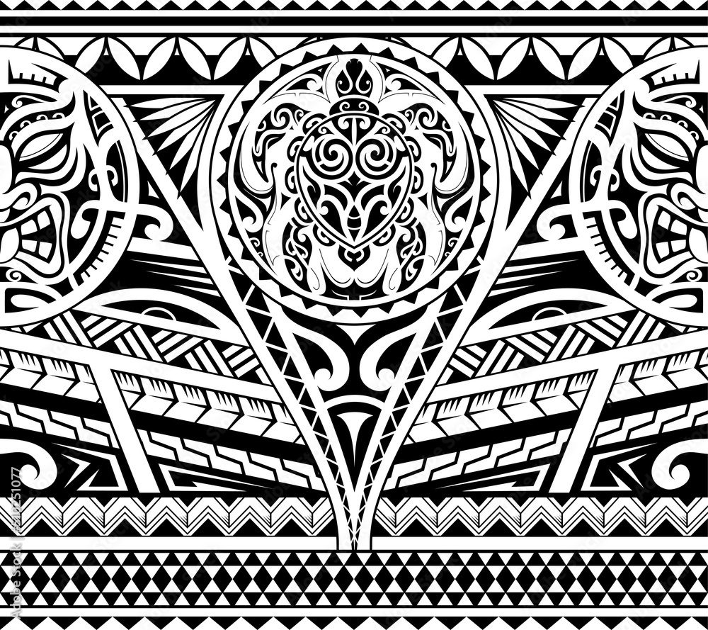 Wall mural Maori style armband design