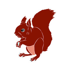Illustration:Beautiful squirrel, used in general applications