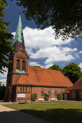 Fototapeta na wymiar The Protestant Church in Trittau