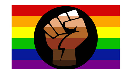 QTPOC, QPOC lgbt flag. for people who are non-Caucasian meaning QTPOC includes Black, Latinx, Asian, Indigenous