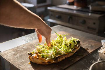 pizza chef preparation cooking firewood 