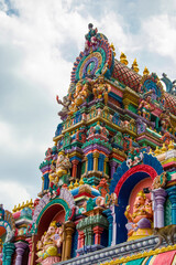 The hindu temple in Batu Caves in Gombak, Selangor Malaysia, which is one of the most popular Hindu shrines outside India.