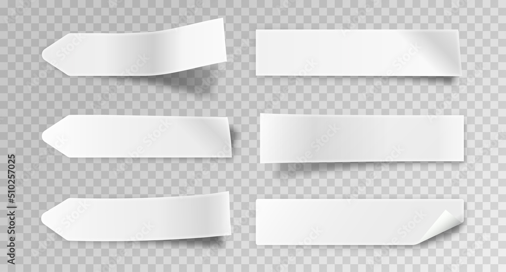 Poster realistic stickers set. collection of empty elements for text. reminders and notifications, label fo