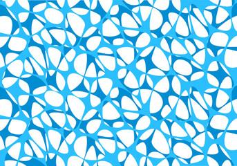 Fototapeta premium Pattern, tapestry, seamless pattern in blue water like pattern, vector on isolated background
