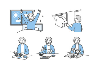 家事や生活のイメージイラスト素材 © こんざい