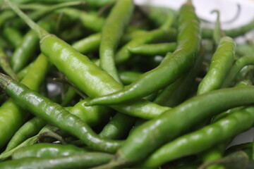 Green chilies (Capsicum Annum) 