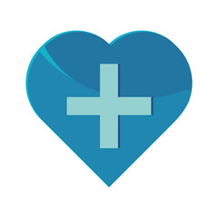 medical heart with cross