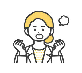 医療従事者の表情とジェスチャーのイラスト素材