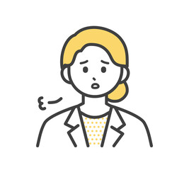 医療従事者の表情とジェスチャーのイラスト素材