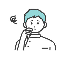 医療従事者の表情とジェスチャーのイラスト素材