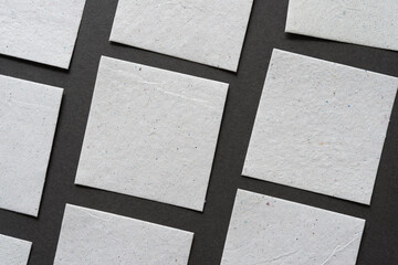 paper squares with gray blank spaces