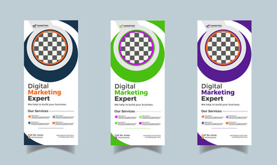 Corporate and Business roll-up banner and standee business banner design template