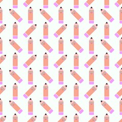 School pencil seamless kids pattern for textiles and packaging and gifts and linens and wrapping paper and hobbies