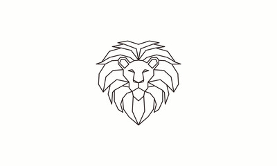 geometric lion head