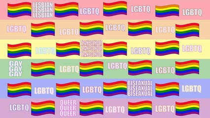 LGBTQ Pride Rainbow Background.LGBT is an initialism that stands for lesbian, gay, bisexual, and transgender  Pattern for LGBTQ Pride Month 7