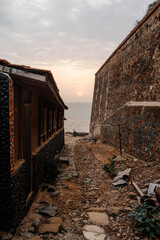 SENEGAL - Gorée Island sunset and fortress wall