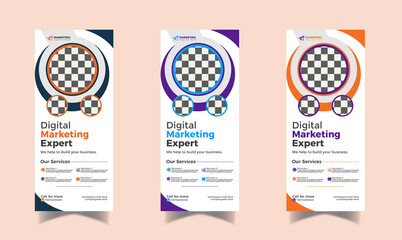 Corporate and Business roll-up banner and standee business banner design template