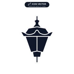 street lamp icon symbol template for graphic and web design collection logo vector illustration