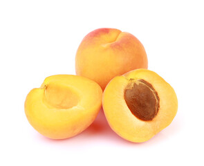 Naklejka na ściany i meble Apricots isolated on a white background with clipping path 